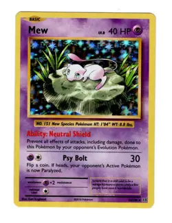 MEW 53/108 HOLO RARE EVOLUTIONS POKEMON NM/M - Image 1