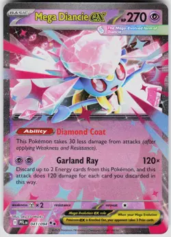 POKEMON MEGA DIANCIE EX 041/094 PHANTASMAL FLAMES NM/M - Image 1
