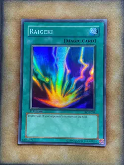Yugioh Raigeki LOB-053 Super Rare 1st Ed GLOSSY PRINT VLP - Image 1