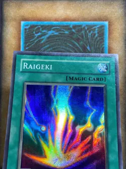 Yugioh Raigeki LOB-053 Super Rare 1st Ed GLOSSY PRINT VLP - Image 2