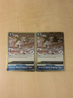 Gravity Blade Raging Tiger R OP06-058 Wings Of The Captain One Piece CCG (X2) - Image 1