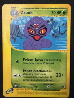 Arbok 035/165 Expedition Base Set Regular Rare E-reader Pokemon Card NM - Image 1