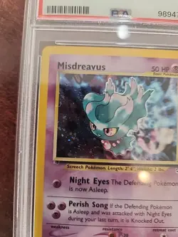 Misdreavus Neo Revelation Holo Pokemon Card WOTC PSA 5 - Image 2