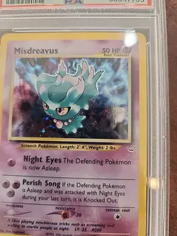 Misdreavus Neo Revelation Holo Pokemon Card WOTC PSA 5 - Image 3