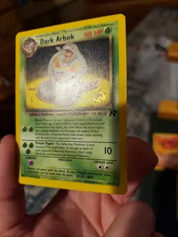 Gold W Stamped Dark Arbok Team Rocket Wizards Of The Coast Pokemon Card WotC - Image 2