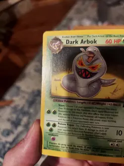 Gold W Stamped Dark Arbok Team Rocket Wizards Of The Coast Pokemon Card WotC - Image 5