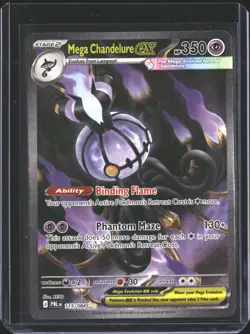Mega Chandelure ex 115/084 Pitch Black Pokemon Holo NM/M - Image 1