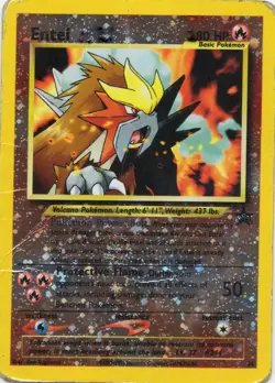 Entei 34 Promo Wizards Black Star Promos Pokemon Reverse Holo Damaged - Image 1