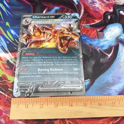 Jumbo Lenticular Charizard ex SVP196 Exclusive Black Star Promo Pokemon - NM - Image 1