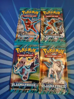 BW Plasma Freeze Art Set EMPTY Booster Pack Wrap Pokemon for Display - Image 1