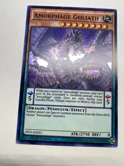 Yugioh Amorphage Goliath 1st Edition Super Rare SHVI-EN031 NM - Image 1