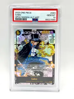 One Piece card game PSA 10 SABO MANGA OP04-083 SR 2024 ENG Inglese Mint - Image 1