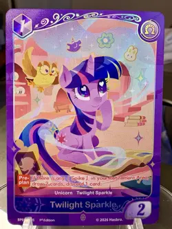 Kayou My Little Pony Card TCG Twilight Sparkle English 1st Edition BP01-SR01 - Image 1
