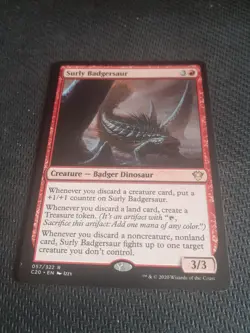 MTG Surly Badgersaur - Commander 2020 Rare Creature 057/322 Regular EN 2020 - Image 1