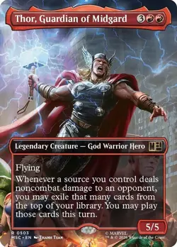 Thor, Guardian of Midgard Borderless Marvel Super Heroes NM MTG - Image 1