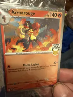Pokemon Armarouge Best Buy Promo 012/084 Pitch Black Sealed What's Your Favorite - Image 1