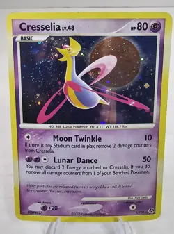 Pokemon Cresselia 2/106 Great Encounters Holo Pokemon Card Swirl MP - Image 1