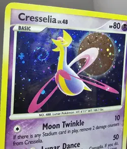 Pokemon Cresselia 2/106 Great Encounters Holo Pokemon Card Swirl MP - Image 3