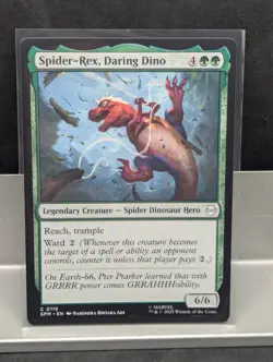 Spider-Rex, Daring Dino X1 NM Marvel's Spider Man MTG - Image 1