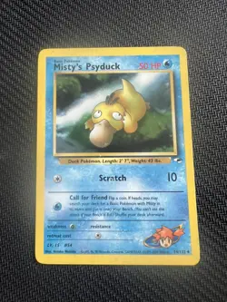 Pokemon TCG Misty's Psyduck Gym Heroes 54/132 MP - Image 1