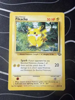 Pikachu 60/64 Common Jungle Pokemon Unlimited Heavily Played - Image 1
