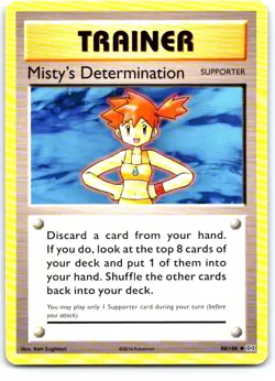 Misty's Determination 80/108 Uncommon Evolutions Pokemon Near Mint - Image 1