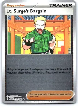 Lt. Surge's Bargain 120/132 Uncommon Mega Evolution Pokemon Reverse Holo NM - Image 1