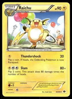 Pokemon Raichu Next Destinies 40/99 UC LP - Image 1