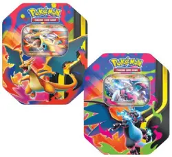 Pokemon Tin da Collezione Mega Charizard X-Ex & Y-Ex - Bundle 2Pz- ITALIANO - Image 1