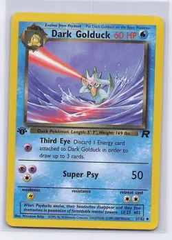 Dark Golduck 37/82 Uncommon Team Rocket Pokemon 1st Edition Lightly Played - Image 1