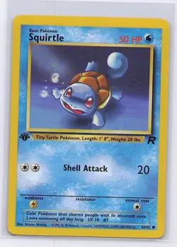 Squirtle 68/82 Common Team Rocket Pokemon 1st Edition Moderately Played - Image 1