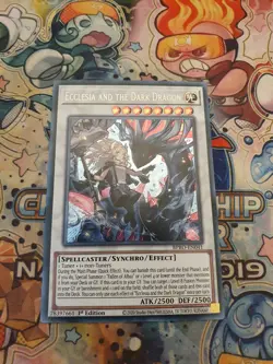 Yu-Gi-Oh! Ecclesia and the Dark Dragon BPRO-EN041 1st Edition Secret Rare - Image 1