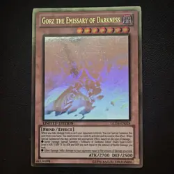 Yu-Gi-Oh! Konami Gorz the Emissary of Darkness GLD3-EN024 LE Gold Rare Foil - Image 1