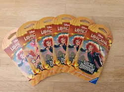 6 x Disney Lorcana Wilds Unknown Sleeved Booster Pack - factory sealed - Image 1