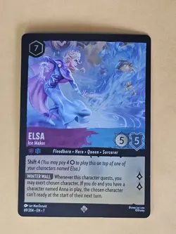 Lorcana Archazia's Island Elsa Ice Maker 69/204 Super Rare Cold Foil + Non-Foil - Image 1
