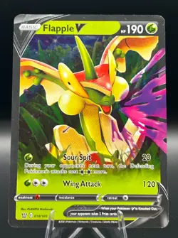 Flapple V - 018/163 - Ultra Rare - Battle Styles - Pokemon Card - Near Mint - Image 1