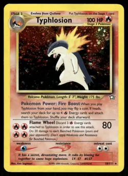 Pokemon Cards Typhlosion 18/111 Unlimited Holo Neo Genesis Rare NM - Image 1
