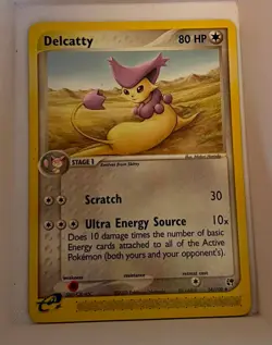 POKEMON SANDSTORM DELCATTY NON HOLO CARD 34/100 LP - Image 1