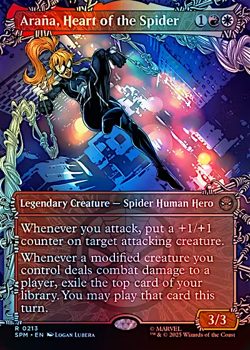 NM-Mint, English MTG Foil Arana, Heart of the Spider - Foil - Borderless Marvel' - Image 1