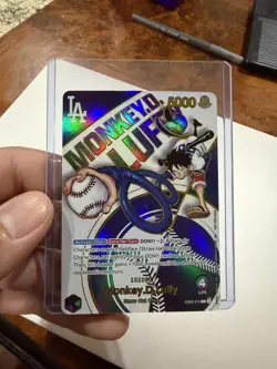 LA Dodgers Luffy Promo One Piece Fan Art Custom Card - Image 3