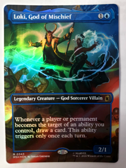 Loki, God of Mischief - FOIL Borderless - MTG Marvel Super Heroes - 0343 NM - Image 1