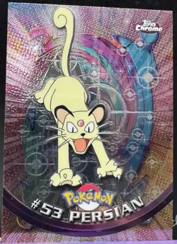 2000 Topps Chrome Pokemon Series 1 Persian #53 Holo Foil NM - Image 1