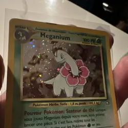 French Meganium 10/111 Neo Genesis Holo Rare 100 HP Stage 2 (French) 2001 - Image 4