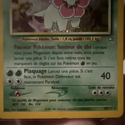 French Meganium 10/111 Neo Genesis Holo Rare 100 HP Stage 2 (French) 2001 - Image 5