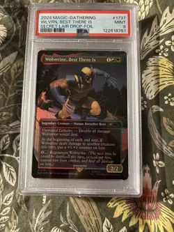 2024 MTG SECRET LAIR DROP FOIL #1737 WOLVERINE, BEST THERE IS PSA 9 - Image 1