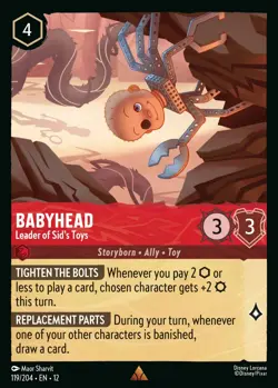 Disney Lorcana - Wilds Unknown - 119/204 Babyhead - Leader of Sid's Toys - Image 1
