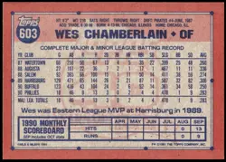 1991 Topps #603 Wes Chamberlain Desert Shield F5 - Image 2
