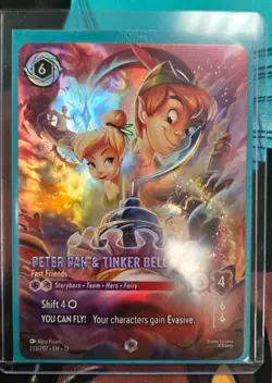 Peter Pan & Tinker Bell - Fast Friends (Enchanted) 233/204 Attack of the Vine NM - Image 1