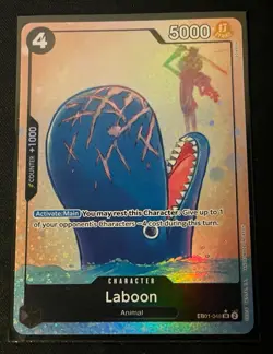 One Piece CCG Laboon EB01-048 Memorial Collection Super Rare Alt Art Foil EN - Image 1