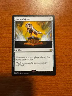 MTG Magic the Gathering Horn of Greed (211/234) Conspiracy Take the Crown LP - Image 1